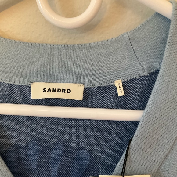 SANDRO PARIS. Jacquard Seashell Cardigan. Men’s SMALL. Women’s Medium-8. - Picture 6 of 9